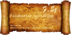Feldhoffer Szilárd névjegykártya